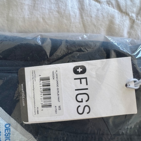 Men's Figs Axim Cargo Scrub Pants - Dark Harbour  (Grey / Blue) - Picture 5 of 5